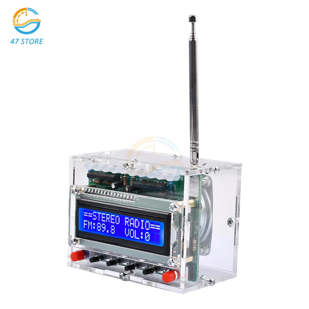 Imagem -02 - Rádio fm Digital Faça Você Mesmo Kit Eletrônico Kit fm Rádio Receptor Módulo 87108mhz Componente de Solda Projeto Prática Rda5807