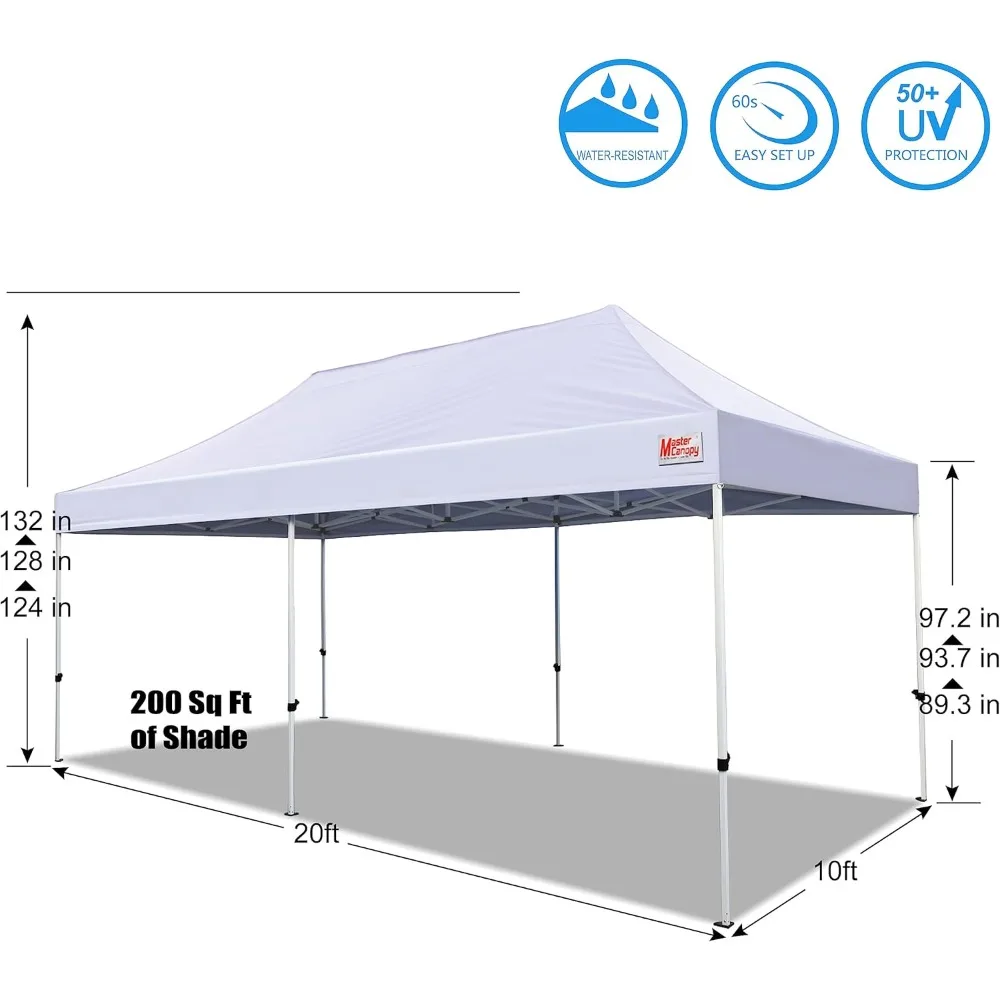 Barraca pop-up de grau comercial 10x20 para abrigo externo instantâneo em branco