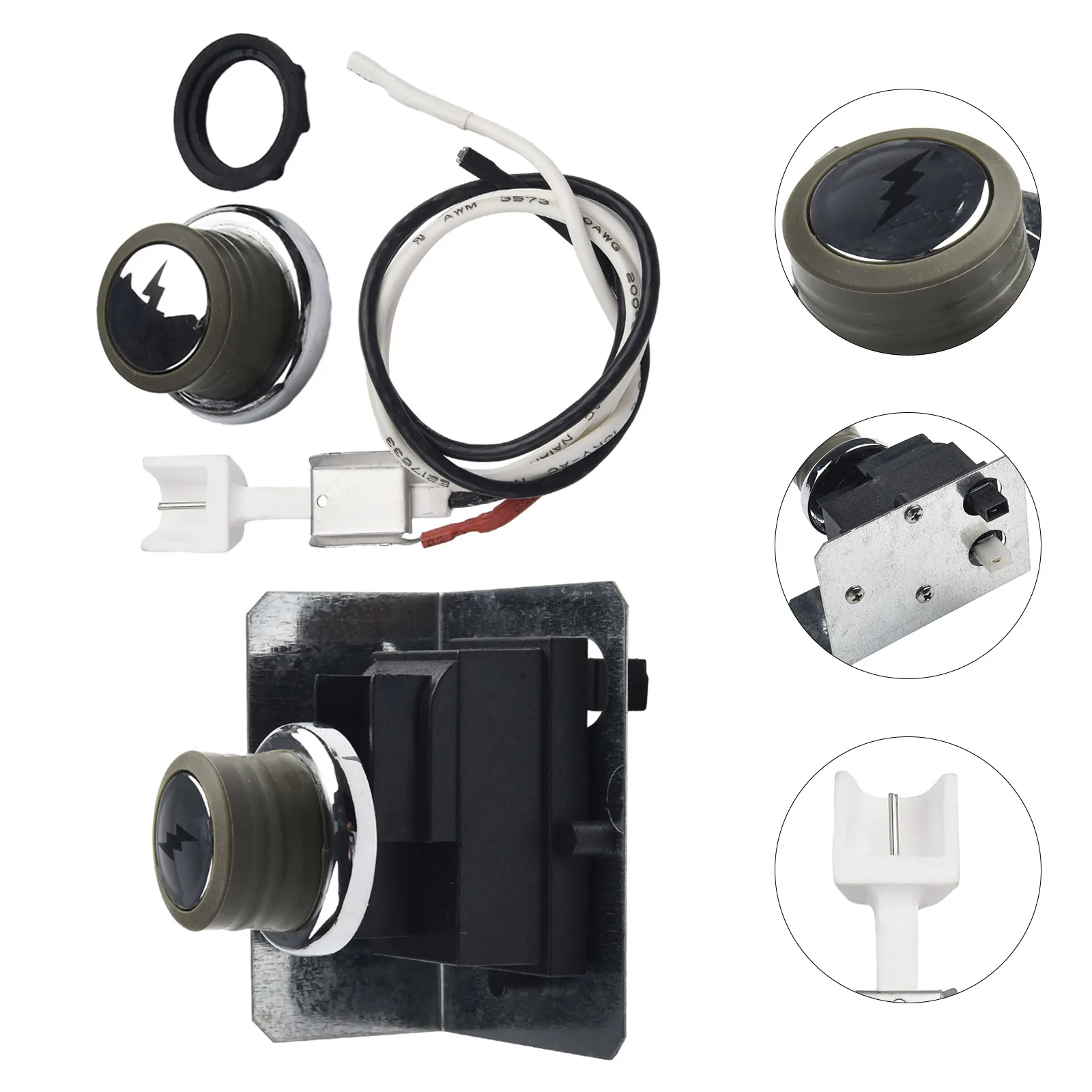Igniter Kit For Weber for genesis E/S-310 for 300 Series With Side-Control E310 E320 EP310 Push Button White U-shaped Sparking