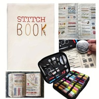 Embroidery Sewing Books DIY Stitch Books Embroidery Kit Linen Felting Needlework Sample Page Handcraft Art Tutorial Project