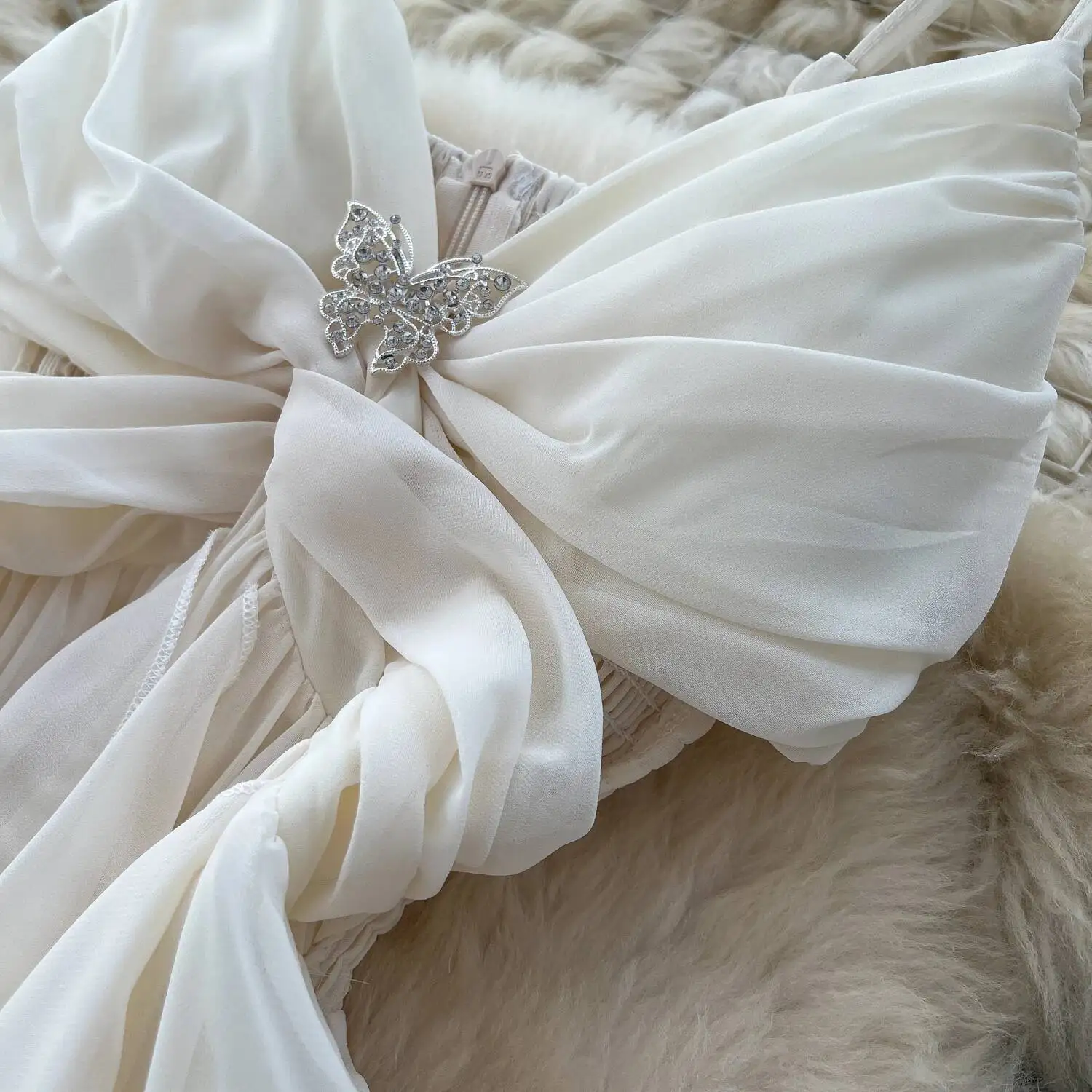 Women Elegant Chiffon Long Dress Twisted High Waist Irregular Lotus Leaf Beach Dresses Ladies Sexy V-neck Boho Long Robe Vestido