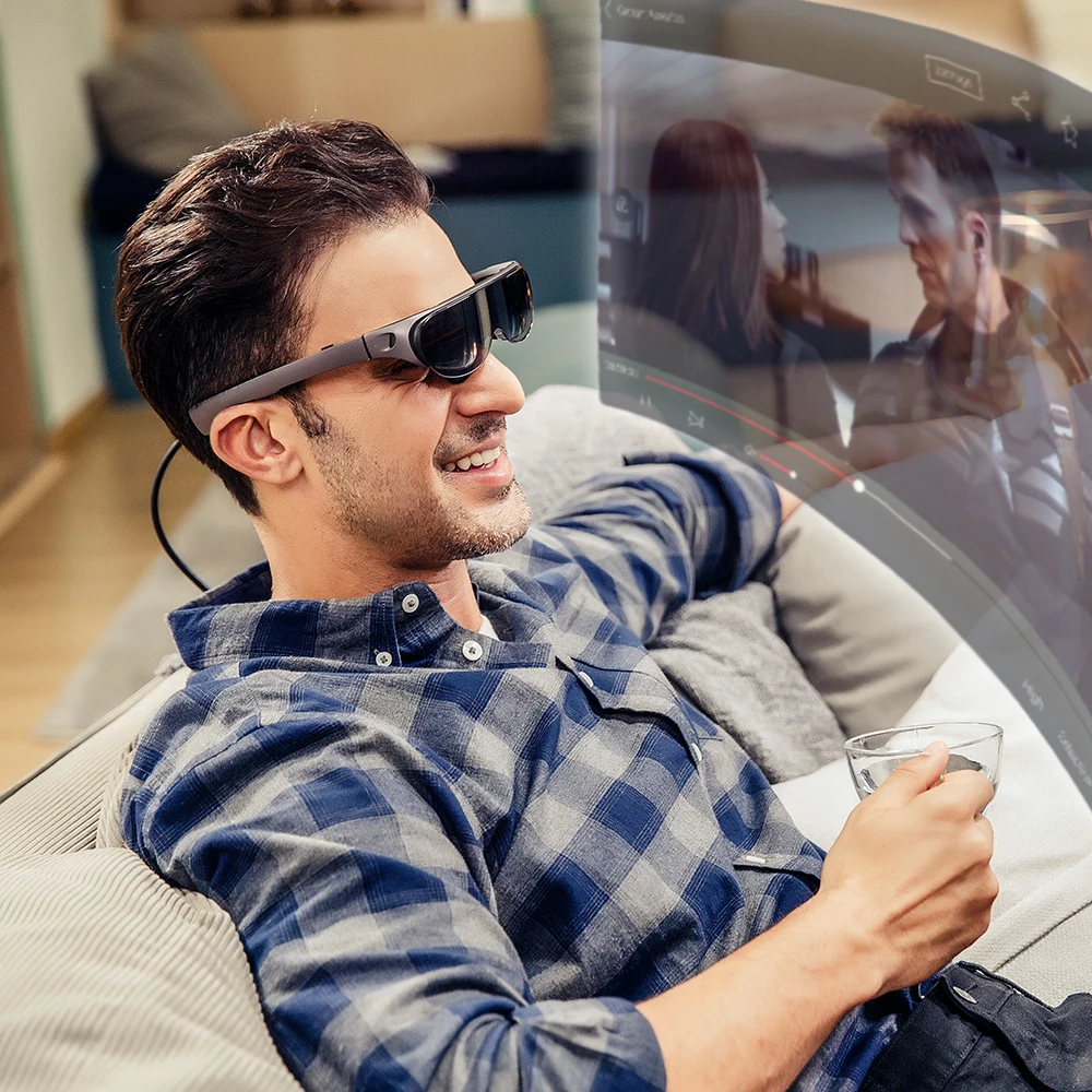 Rokid Air AR Glasses Portable AR Glasses with 120'' Virtual Screen & Voice Control AI Compatible with All Devices