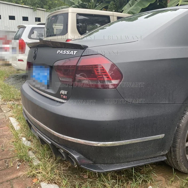 For Volkswagen Passat B7 USA 2011-2017 Passat NMS M4 style CARBON FIBER Tail Trunk Boot Lip Wing Rear Spoiler Decoration view 6