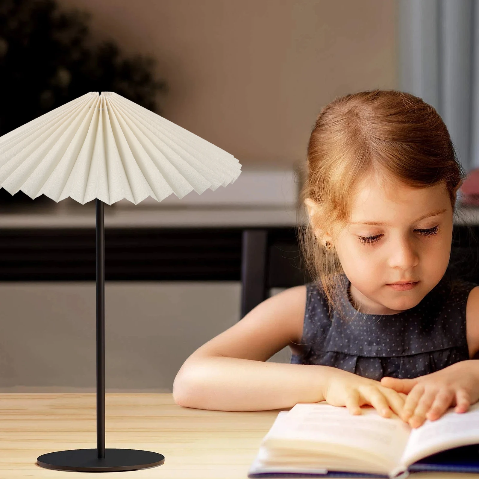

Umbrella Lampshade 31x16 White Rotatable Pleated Lamp Cover for Desk Floor Lamp Shade Light Fixture Bedroom Study