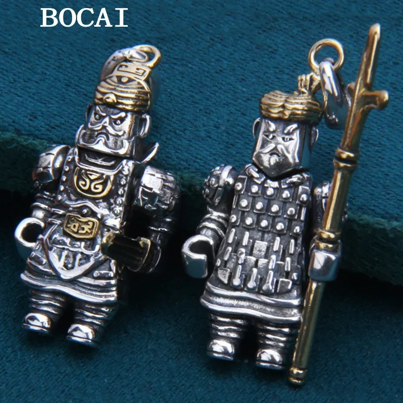 sterling silver warriors soldiers pingentes presentes retro personalidade para homens e mulheres novo bocai s925 01