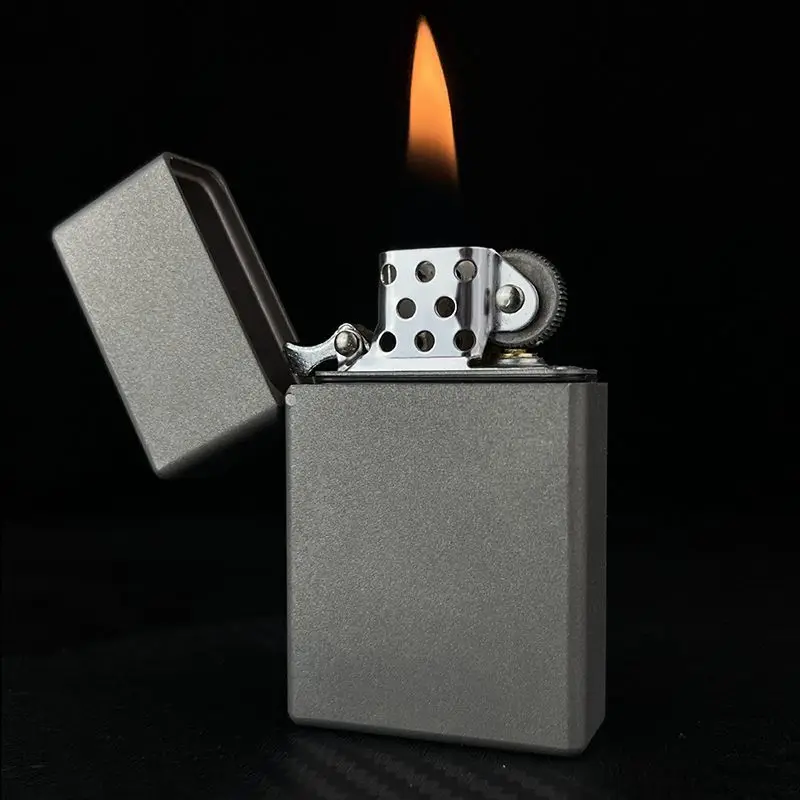 Titanium Alloy Heavy Armor Thickened Narrow Version Kerosen e Lighter Windproof Personalized High-end Gift To Friendsds