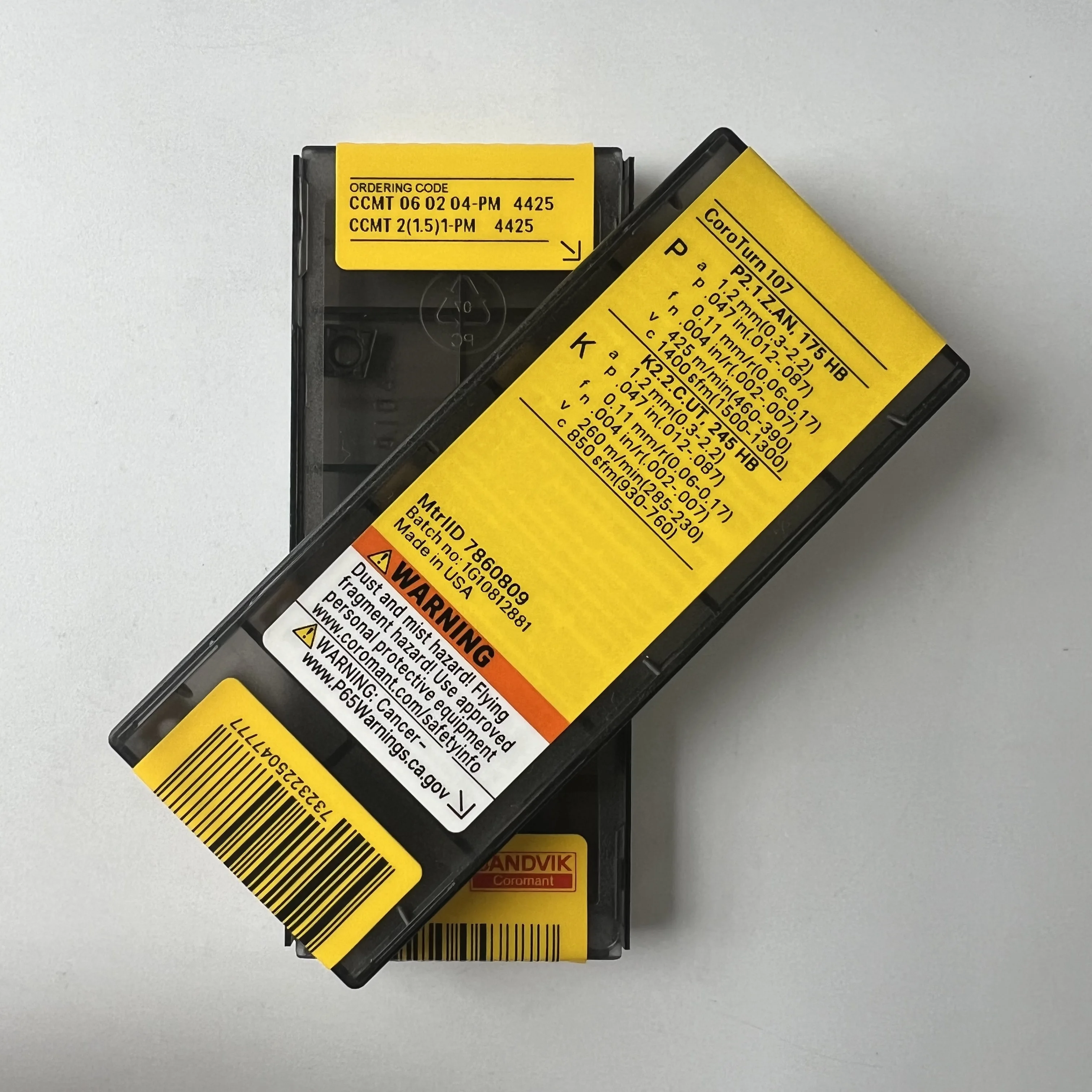 CCMT 060204 -PM 4425 /Lama de carburo original 10 piezas