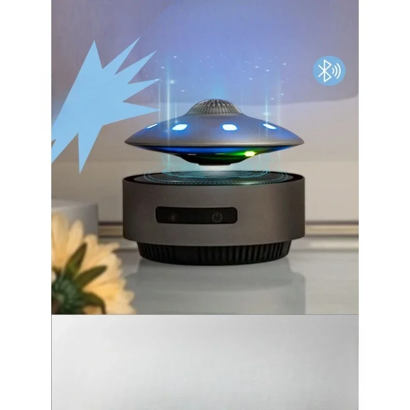 Birthday gift Valentine's Day gift for men, practical black technology ornament, magnetic levitation stereo