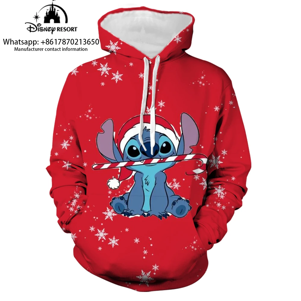 Stitch Anime Fashion Men Spring 2024 New 3D Printed Kids Hoodies Women's Tops Street Style Casual Hoodies y2k