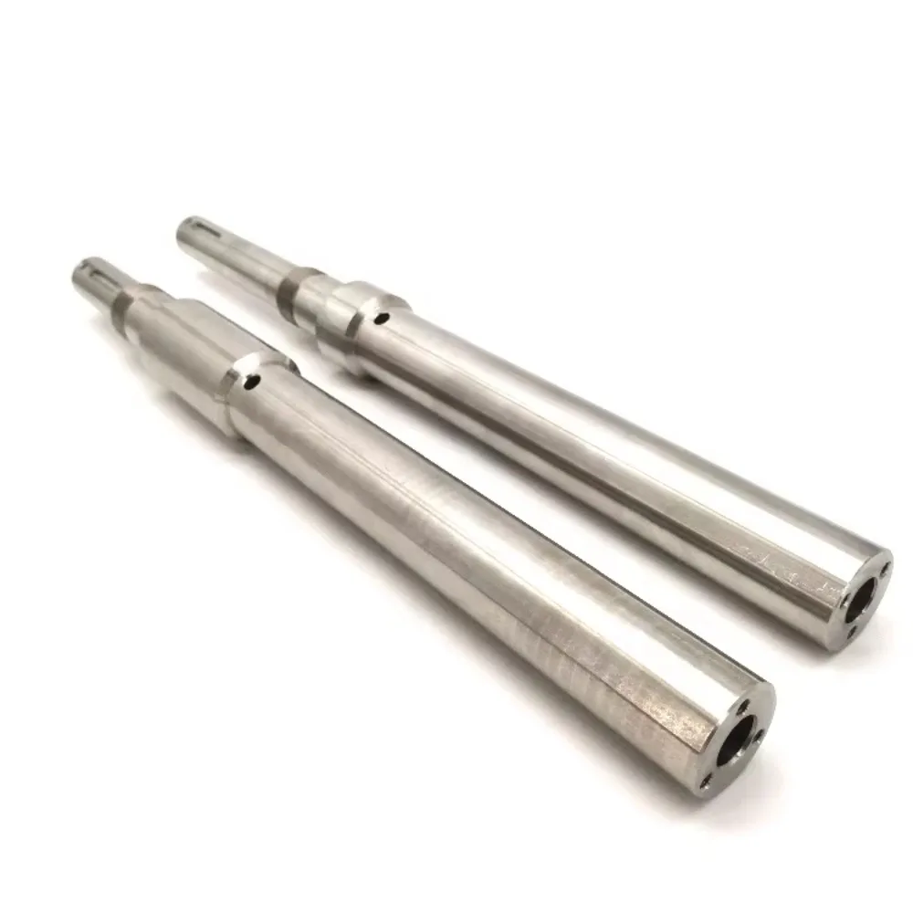 Service CNC precision machine shafts, stainless steel, deep hole steel, forged flanges, hollow shafts