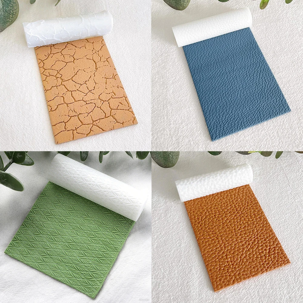 Cracked Wall Willow Leaf Pattern Polymer Clay Seamless Texture Roller Mold Creative Earrings Clay Mold Diy Earrings Roller