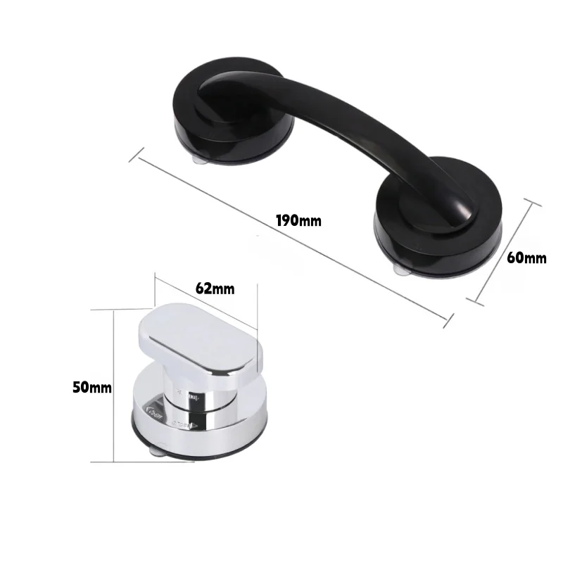 Strong Suction Cup Glass Door Handle,Drill-free Washable Reusable Handles for Bathroom Sliding Doors,Windows Cabinets,Wardrobes view 5