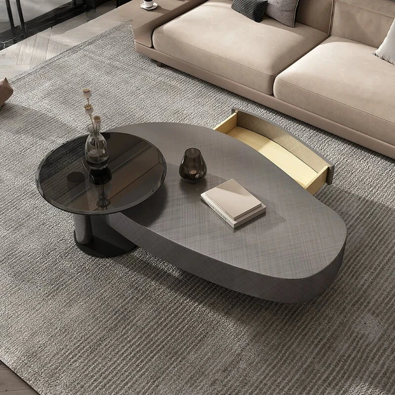 

Журнальный столик неправильной формы, полезная экономия места, дизайн журнального столика, гладкая элегантная мебель для гостиной Couchtisch XYCJ