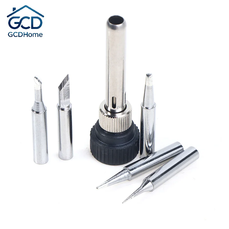 5Pcs Soldering Iron Tips Handle Cannula Casing Adapter Compatible With 852D 936 937D 898D 907 Soldering Station