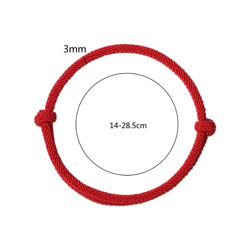 1pc Hand-Woven Red Rope Kabbalah Braided Red String of Friendship Simple Matching Bracelet for Lover Women Men