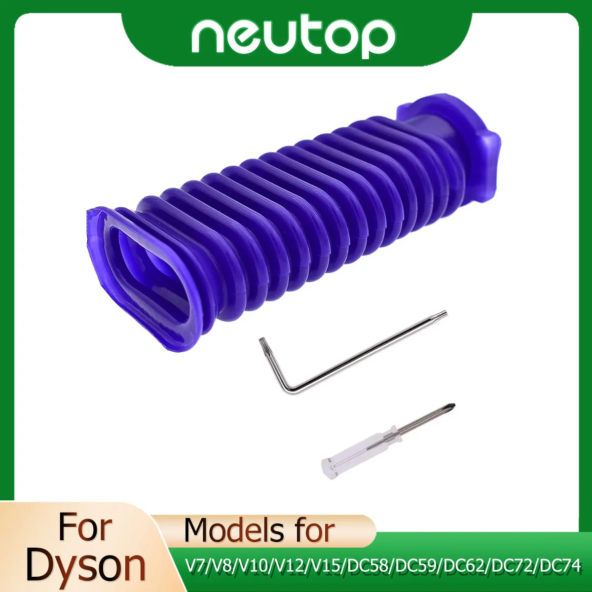 Мягкий Бархатный синий шланг на роликах для всасывания, совместимый с Dyson V6 V7 V8 V10 V11, сменный аксессуар для домашней уборки и пылесоса