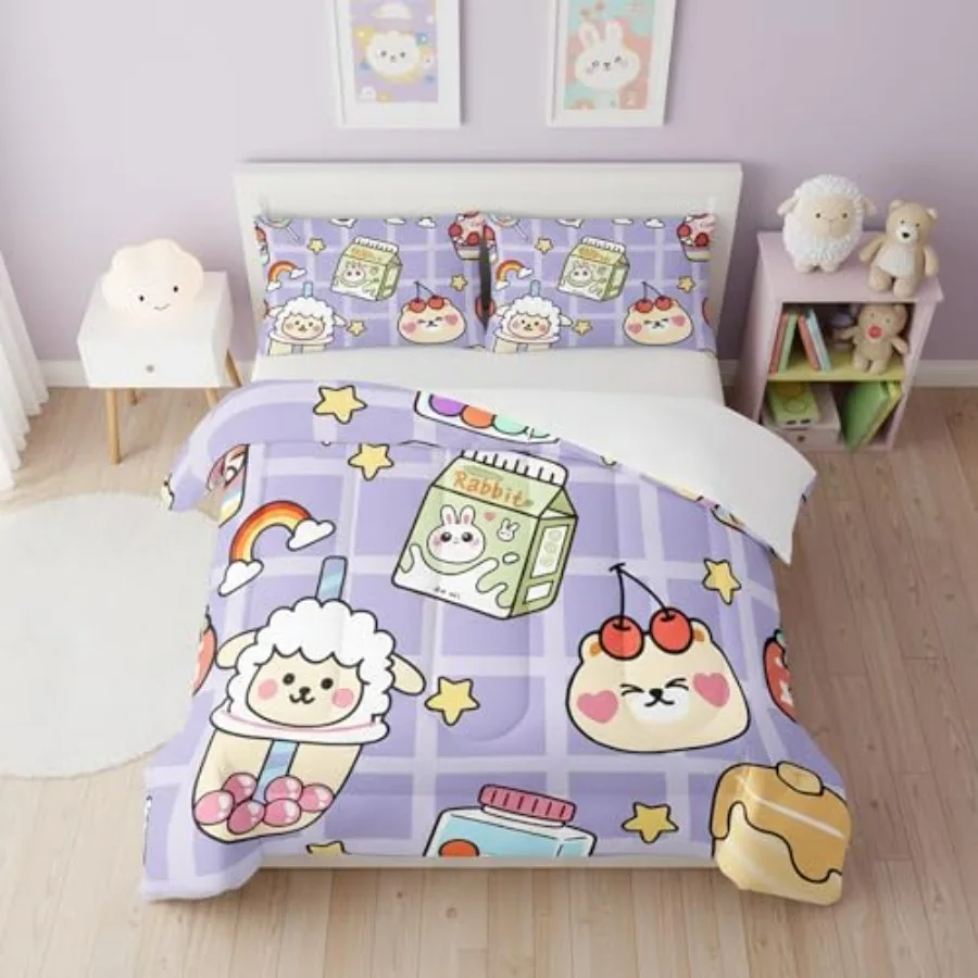 Cute Bear Comforter Set for Teens and Women