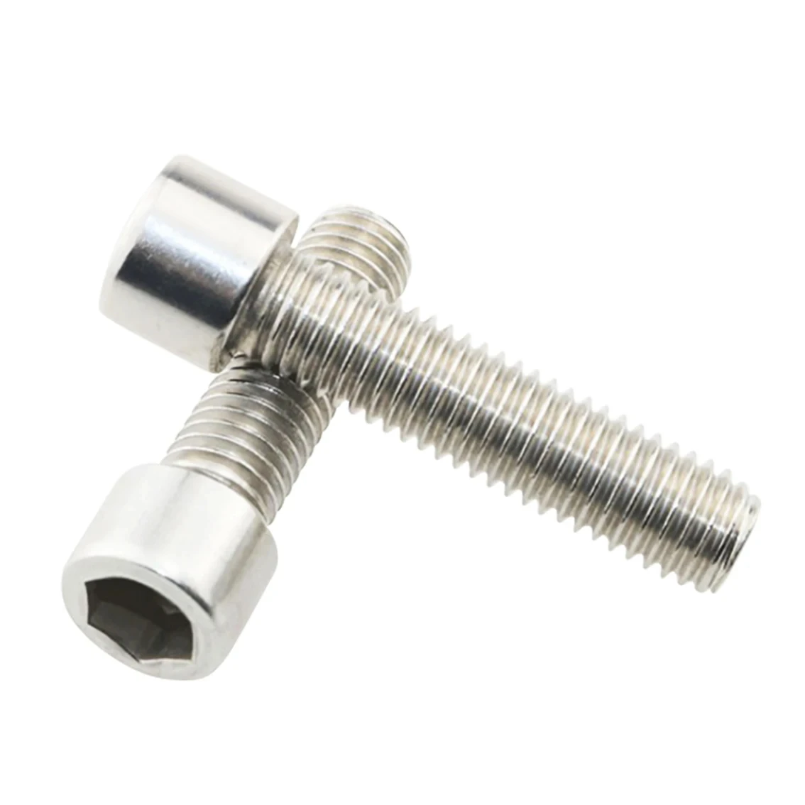 10/20/50PCS M3 M4  201 Stainless Steel Flat Hexagonal Socket Head Screw Hexagonal Furniture Cup Head Screw Length 6-50mm