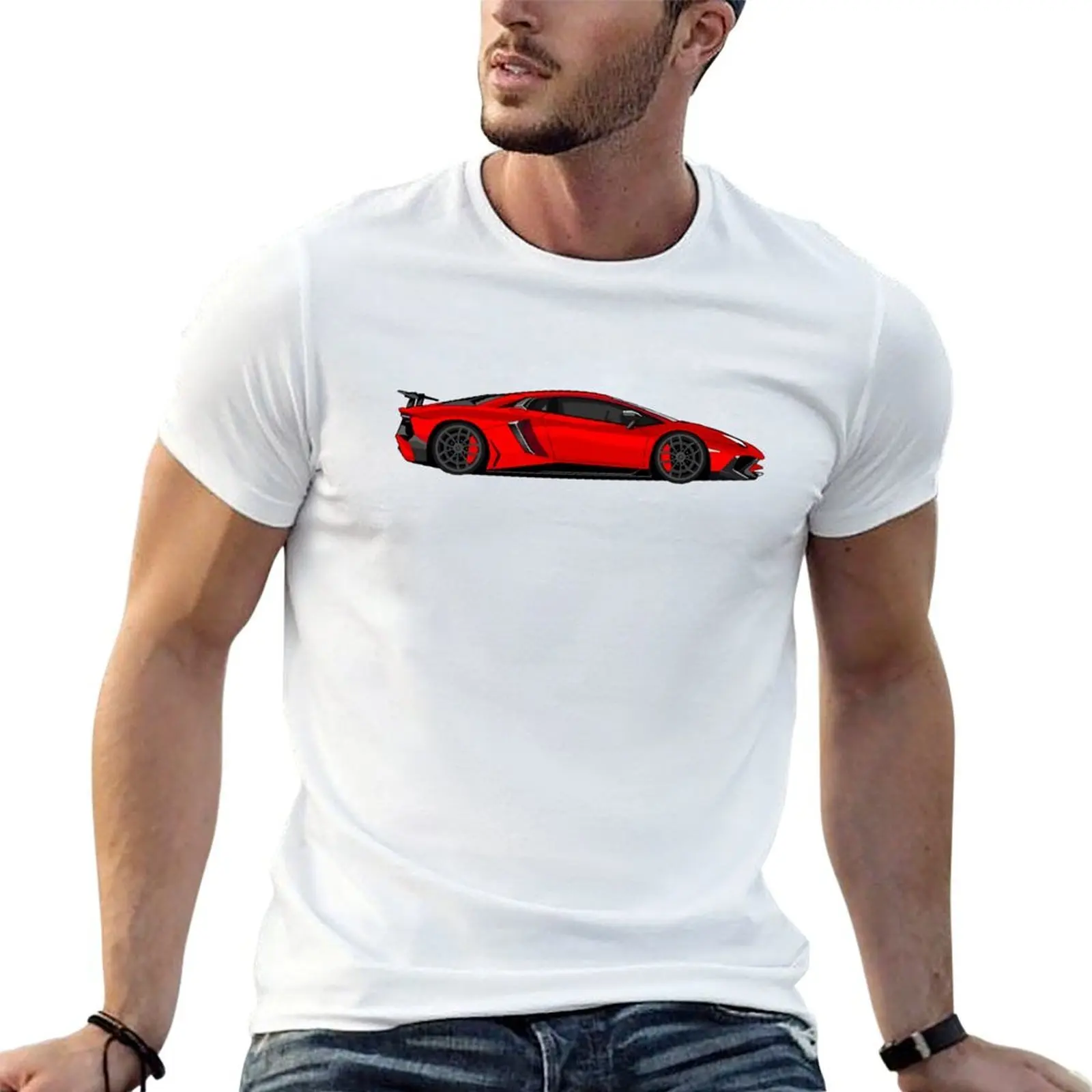 Italian V12 Aventador Gaming Tuning Fan Car T-Shirt tops boys whites t shirt men