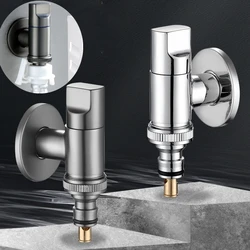 Multi-function Angle Valve Faucet One Into One Out Wall Mount Washing Machine Tap Toilet Triangle Valve Bathroom Accessories