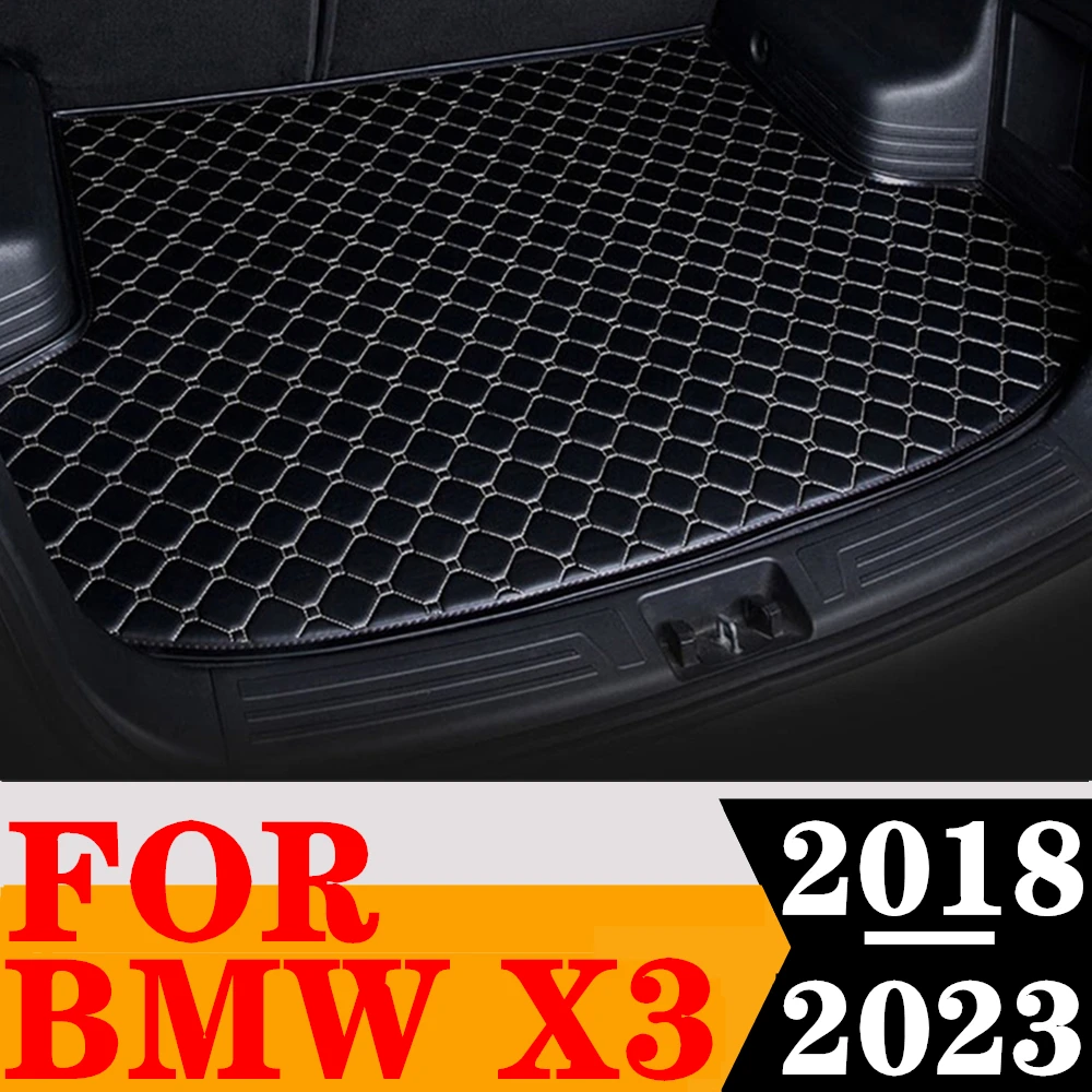 Car Trunk Mat For BMW X3 2018 2019 2020 2021 2022 2023 Rear Cargo Liner Tail Boot Tray luggage Protect Pad Carpet Interior Parts