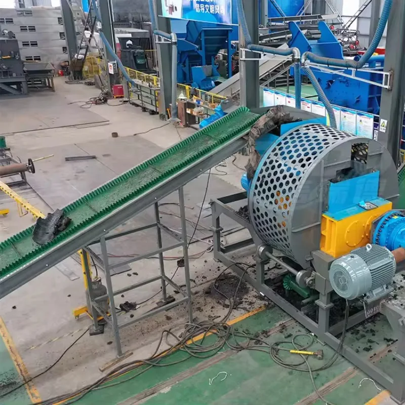 Full Automatic  Waste Tire Shredder  Scrap Car Tire Shredder Machine Tyre Shredding Machines for Sale
