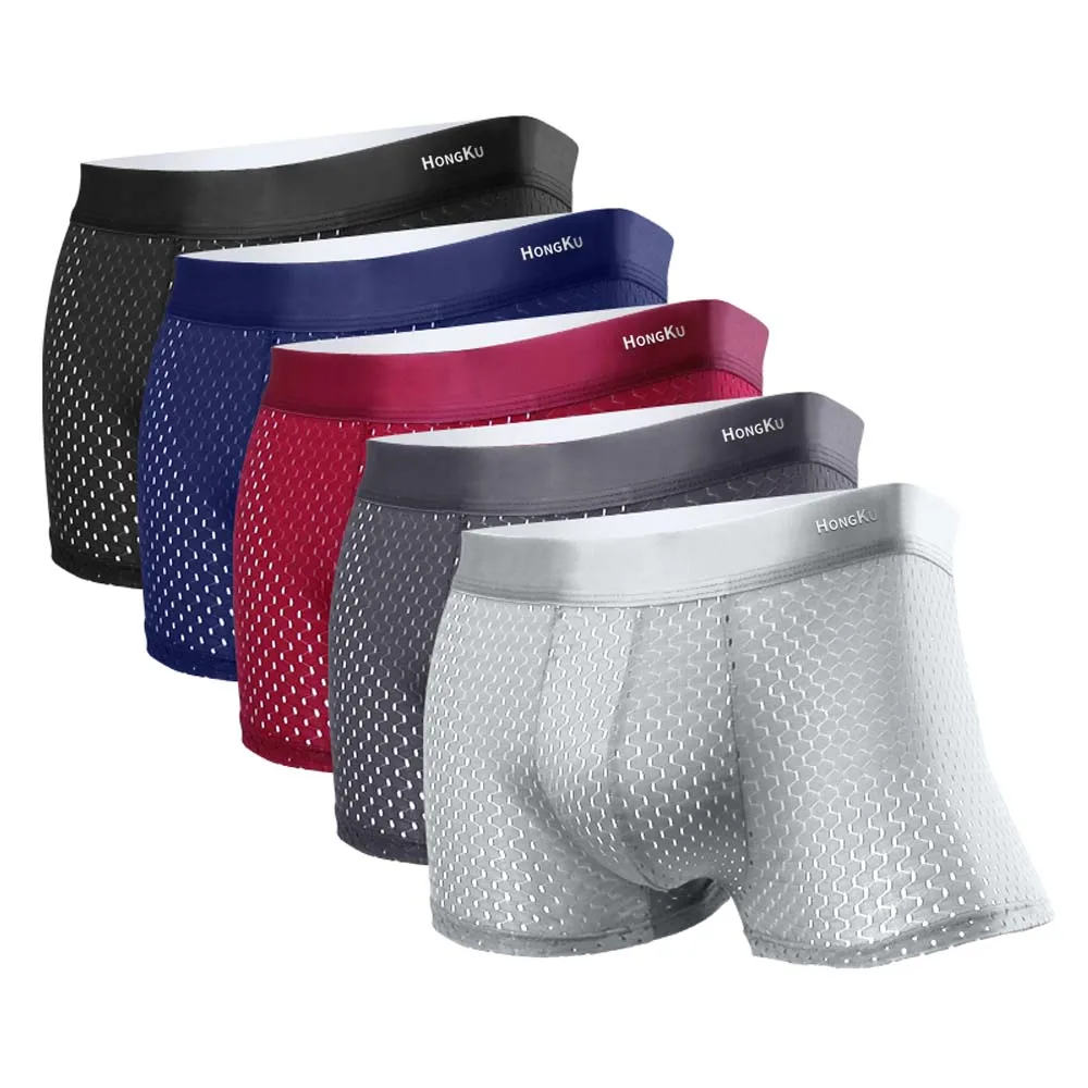 

4/5 PCS Men's Panties Men Underwear Boxershorts Men Boxer Summer Lightweight Men's briefs anti-curling Men's underpants