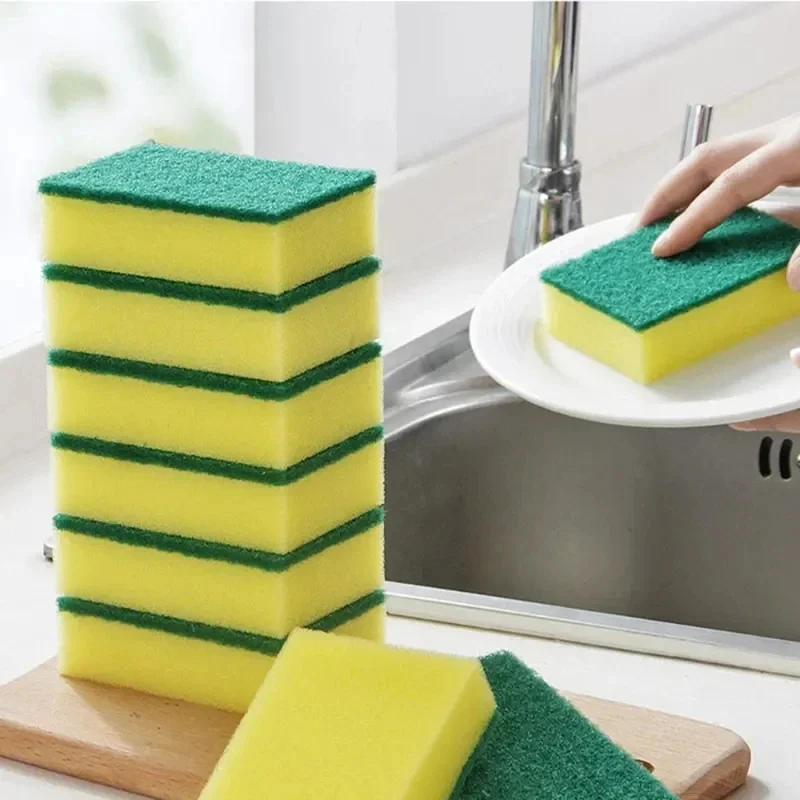 5/10/20 Pcs Double-sided Cleaning Dishwashing Sponge Household Scouring Pad Kitchen Wipe Dish Cleaning Brush Sponges