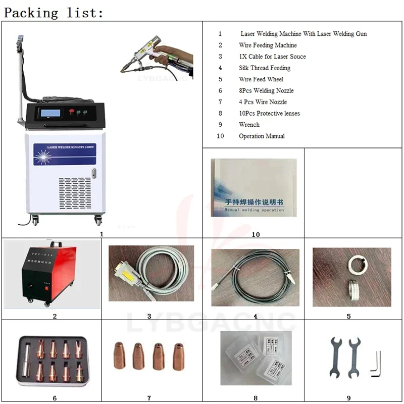 Handheld Fiber Laser Welding Cutting Cleaning Rust Removal Machine 3KW 5In1 Battery Welder LY-L001 BWT Spot Weld Tools for Metal