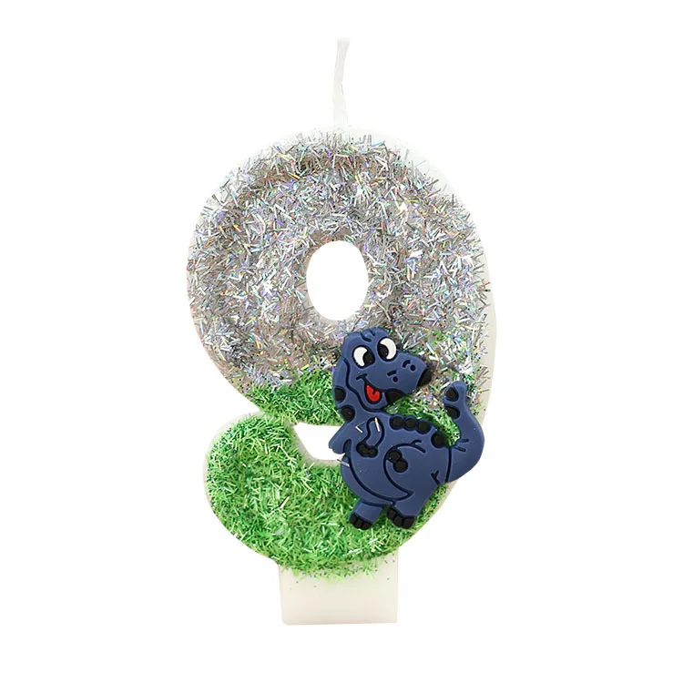 2025 vela digital criativa série dinossauro bolo de aniversário vela decorativa embalagem individual transfronteiriça venda quente