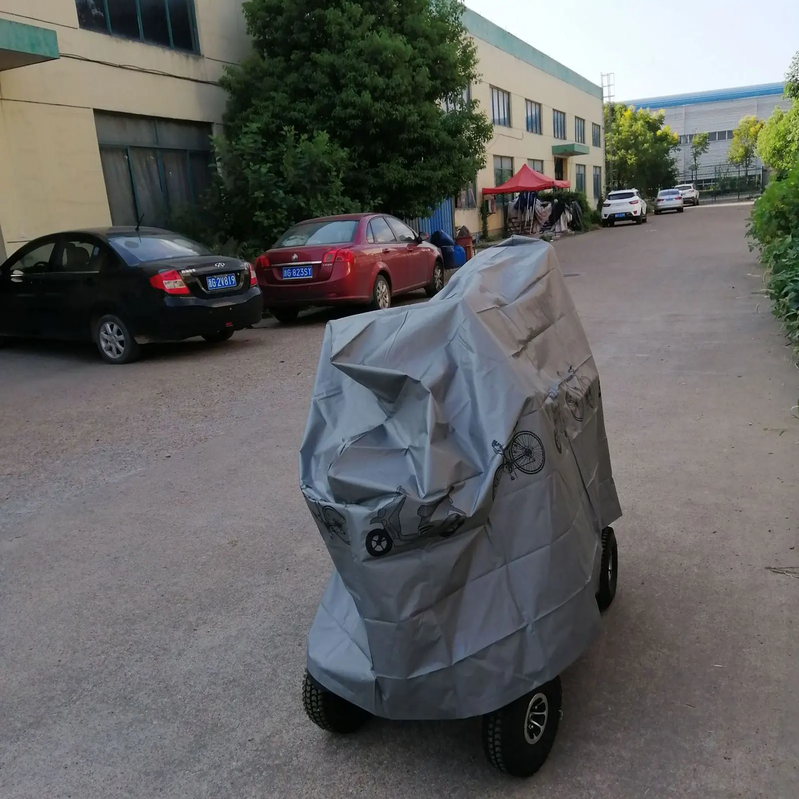 

Electric Scooter Dust Cover Waterproof Motorcycle Protective Hood Grey All Weather Storage Electromobile Bike Cover