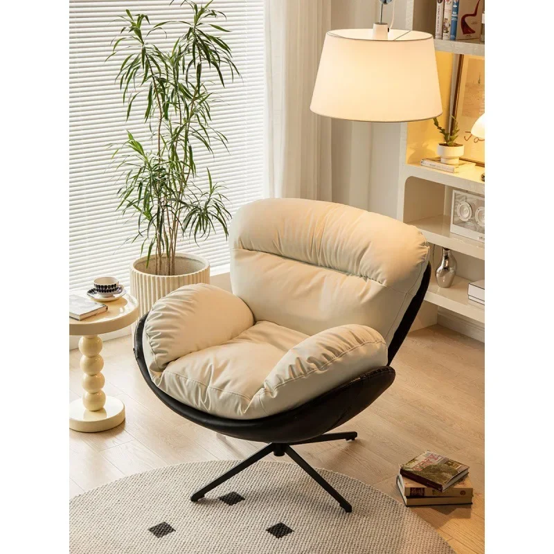 

Nordic luxury single sofa chair swivel chair bedroom living room fashionable European Italian lazy person swivel chair sofa lazy