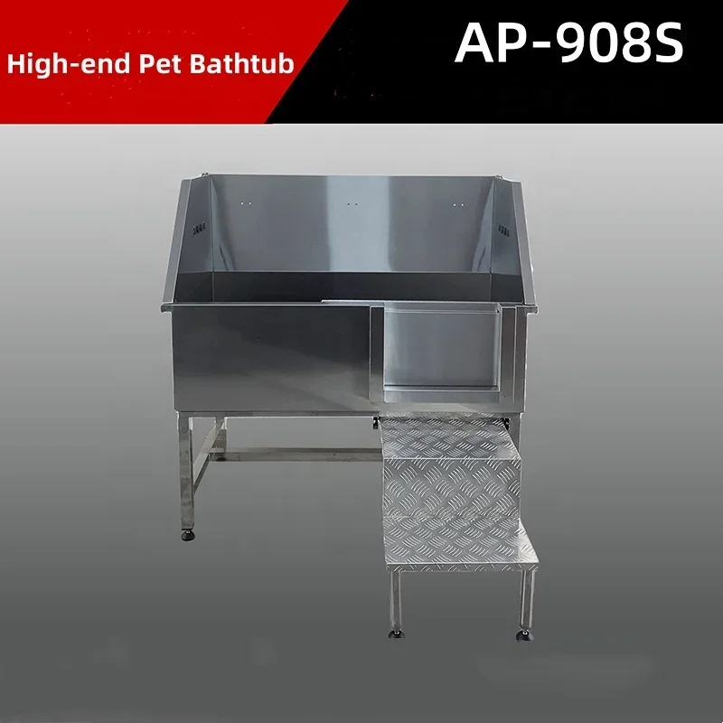 USMILEPET Factory Direct Stainless Steel Dog Bathing Station Dog Grooming Tub with Ramp for Large Medium Small Pets