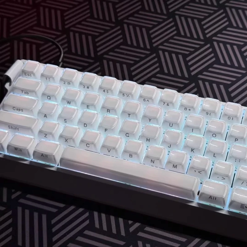 

Набор кейкапов Jelly Crystal: настраиваемые двухцветные кейкапы из ABS-пластика с литьем под давлением, профиль OEM, для механических клавиатур