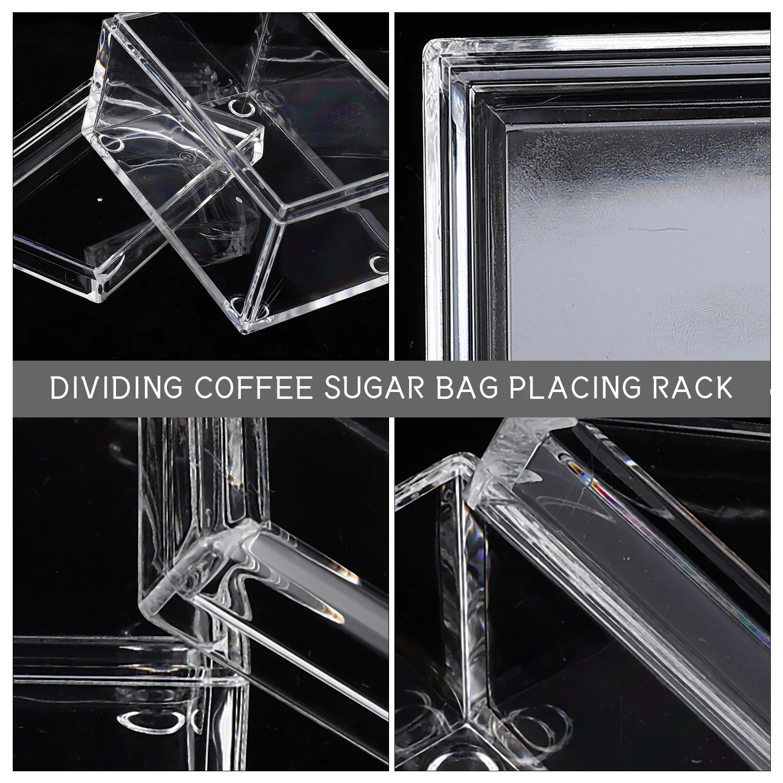 

1Pcs Acrylic Tea Bag Storage Box Transparent Candy Bag Holder Storage Organizer for Home Coffee Shop