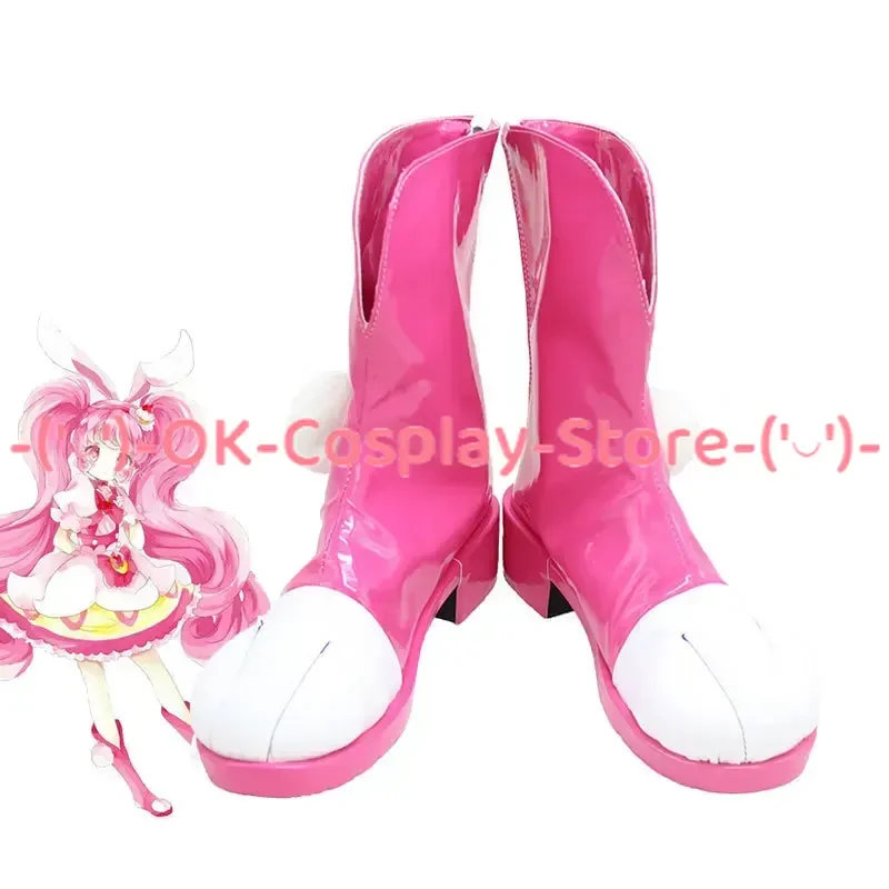 

Game KiraKira Cure Whip Usami Ichika Cosplay Shoes PU Leather Shoes Halloween Carnival Boots Cosplay Prop Custom Made