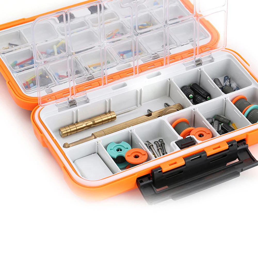 Waterproof Fishing Tackle Box Fishing Lure Hook Holder Organizer Double-Sided Bait Tool Storage Box with Adjustable Dividers