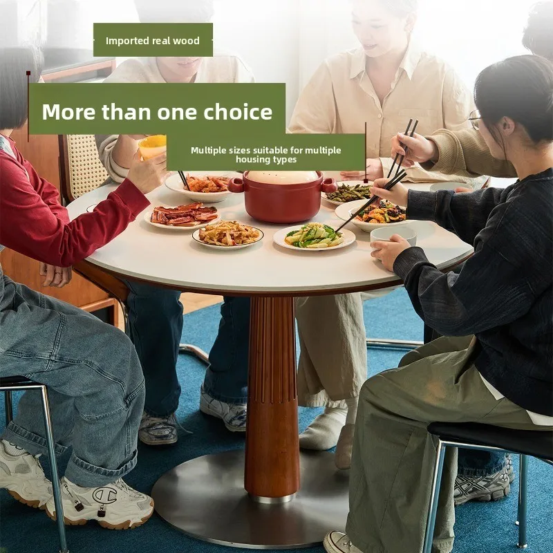 Household small apartment simple restaurant round dining table