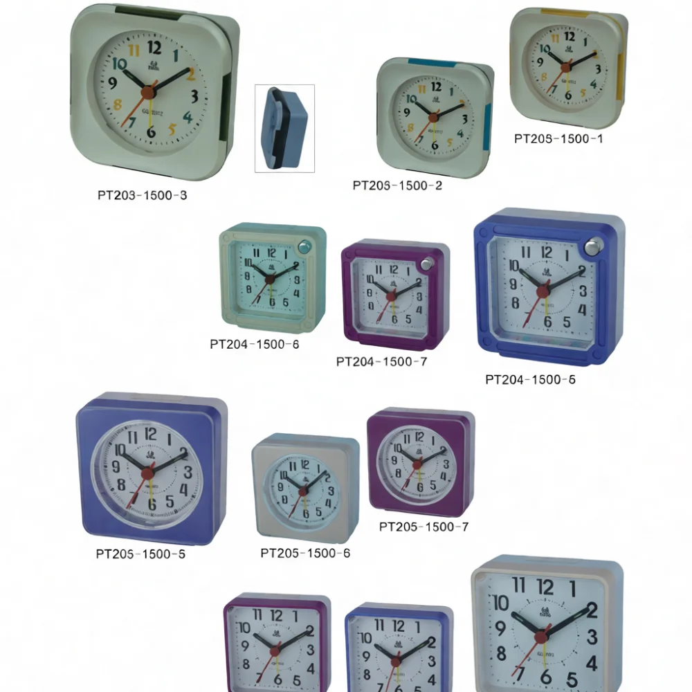 Portable Analog Bedside Alarm Clock Silent Quartz Travel Watch With Light Snooze Feature Battery Operated Tool For
