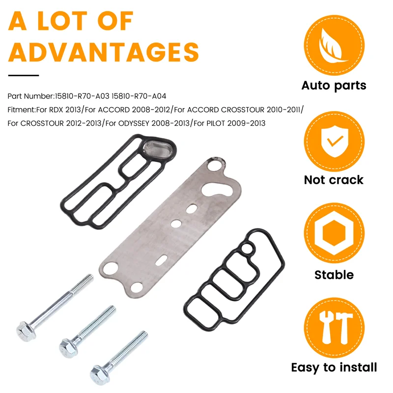 

Уплотнительная прокладка электромагнитного клапана двигателя HOT-VVT 15810-R70-A03 15810-R70-A04 для двигателя ACURA HONDA ACCORD, VVT