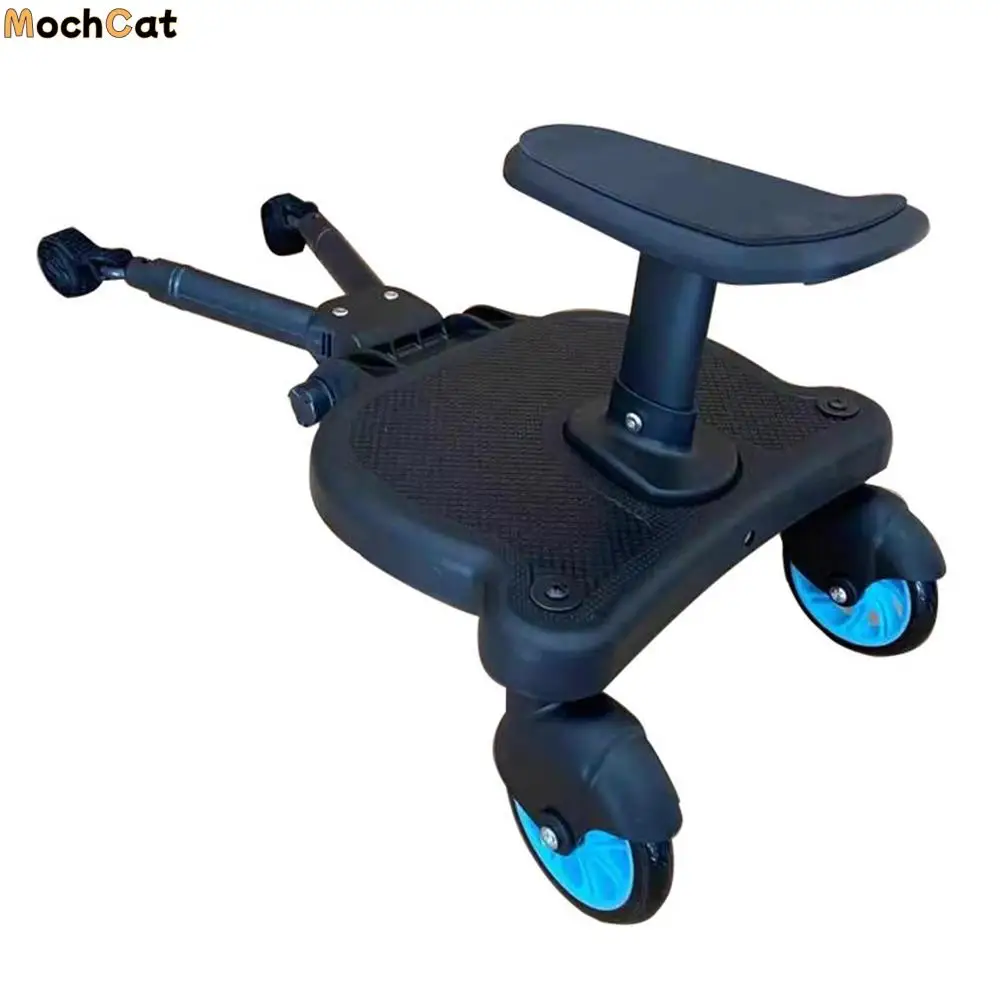 

2 in 1 Sit and Stand Stroller Pedal Adapter Universal Holds 55lbs Stroller Standing Board Comfort with Detachable Seat