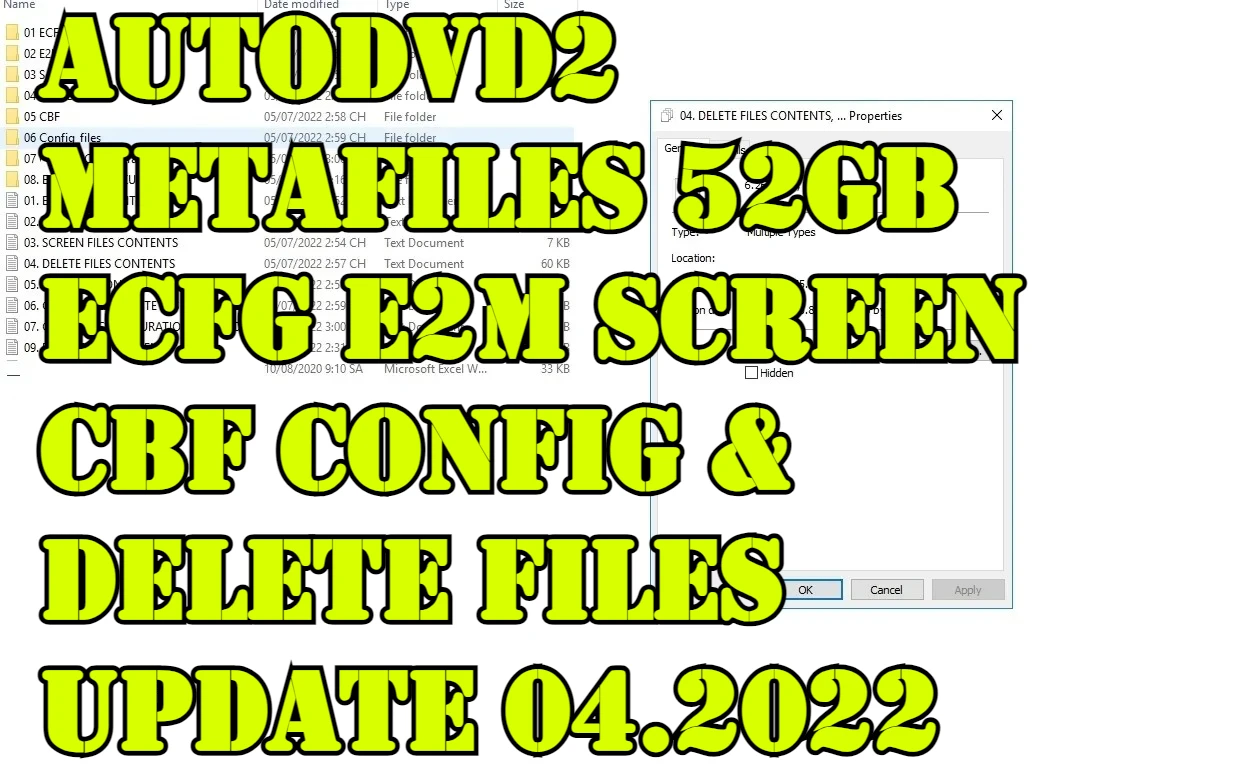 

AutoDVD2 METAFILES 52 ГБ ЭКРАН ЭКРАН E2M CBF Обновление конфигурии и удаления фильмов 04.2022
