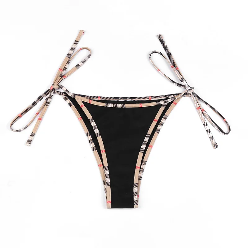 تحقق من مجموعات البكيني الفاخرة مصمم العلامة التجارية الكلاسيكية طباعة ملابس السباحة قطعتين موضة مثير ملابس الشاطئ 2024 الصيف النساء الملابس