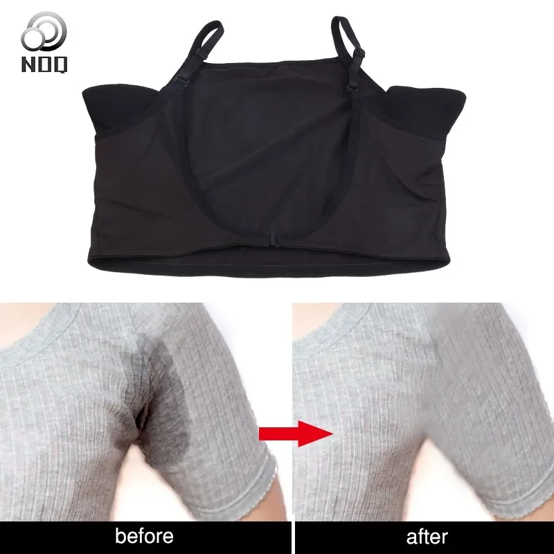 NOQ Black Underarm Sweat Pads For Sweat Armpits Perfume Professional Black Washable Vest Perfume Absorbing Guard Pads