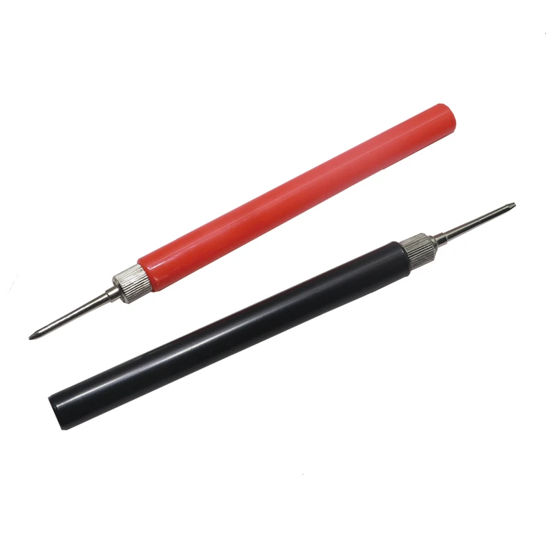 【10-2PCS】Multimeter Spring Test Probe Tip Insulated Test Hook Wire Connector Test Needles Electrical Test Probe Test Leads 128