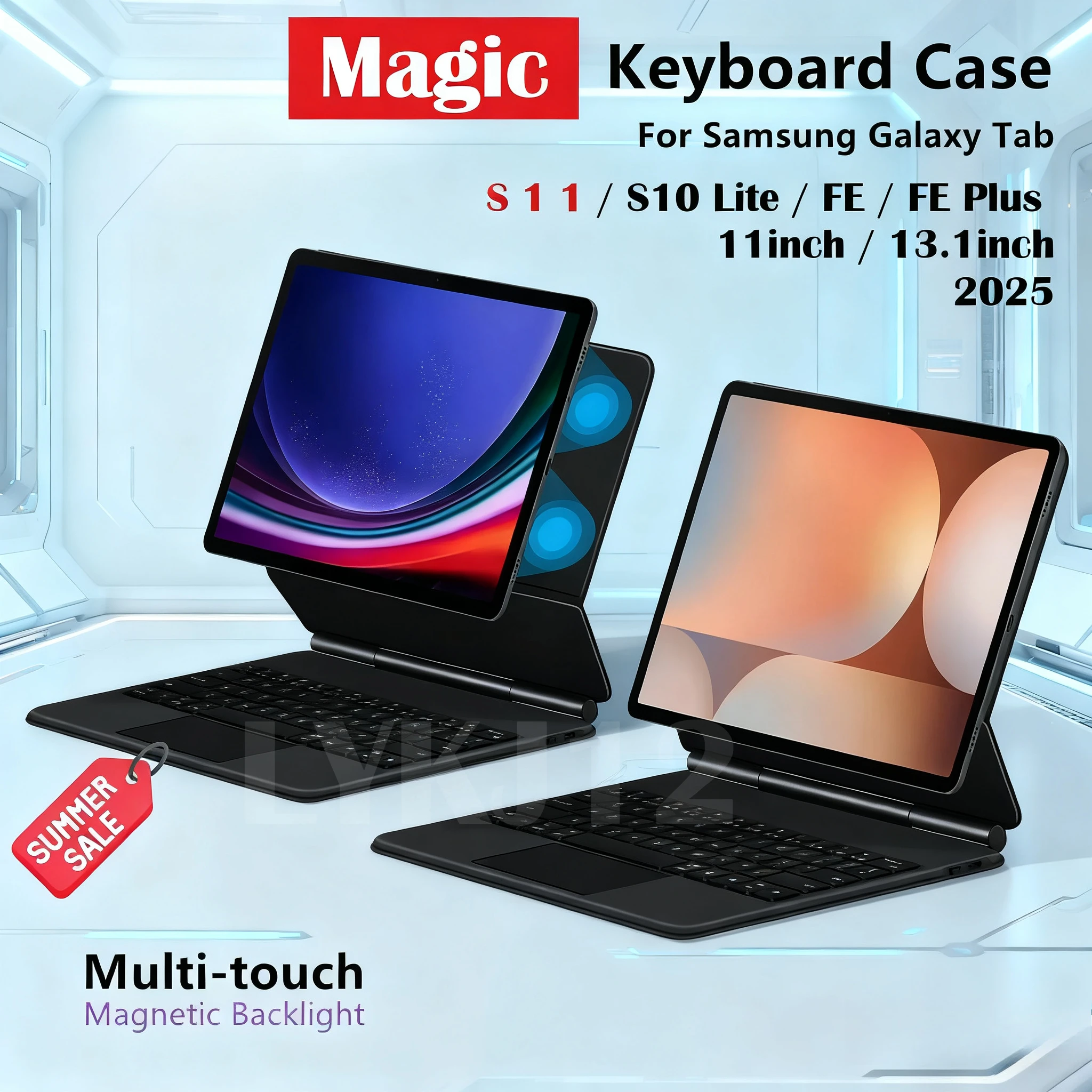 

NEW Magic Keyboard Folio Case for 2025 Samsung Galaxy Tab S11 S10 Lite 11" S9 S8 12.4 S10 Fe Plus 13.1" Official Touchpad Funda