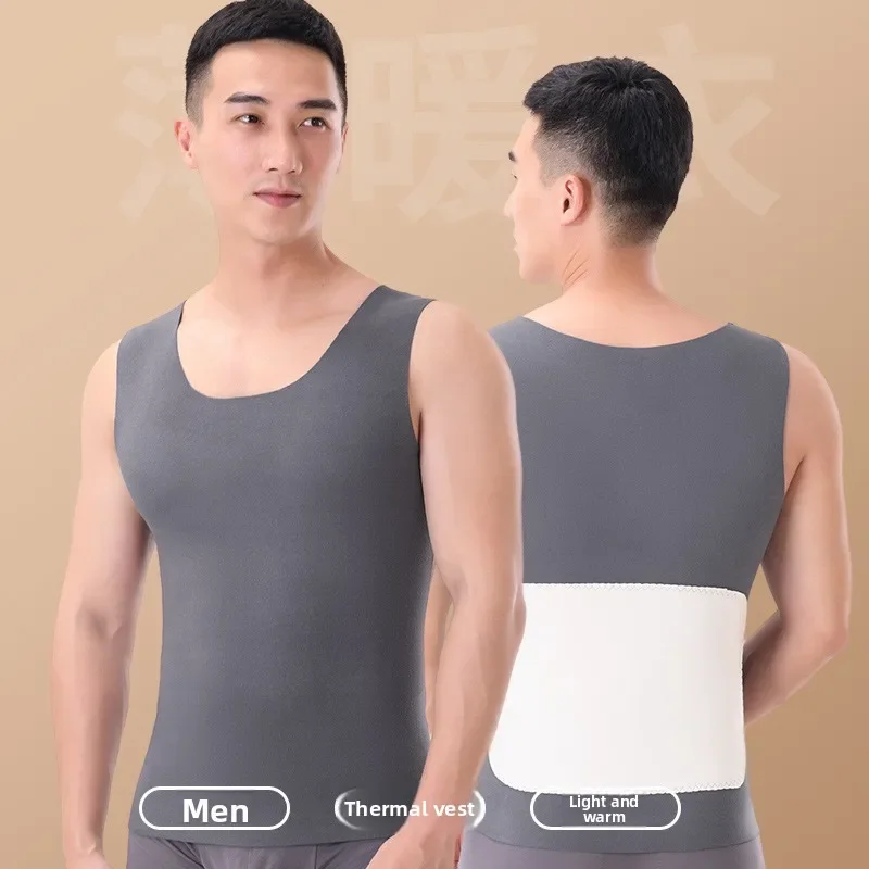 

Autumn and Winter Men's German Velvet Warm Vest Comfortable and Seamless Slim Fit Sports Base with Patch High-quality Warm Vest