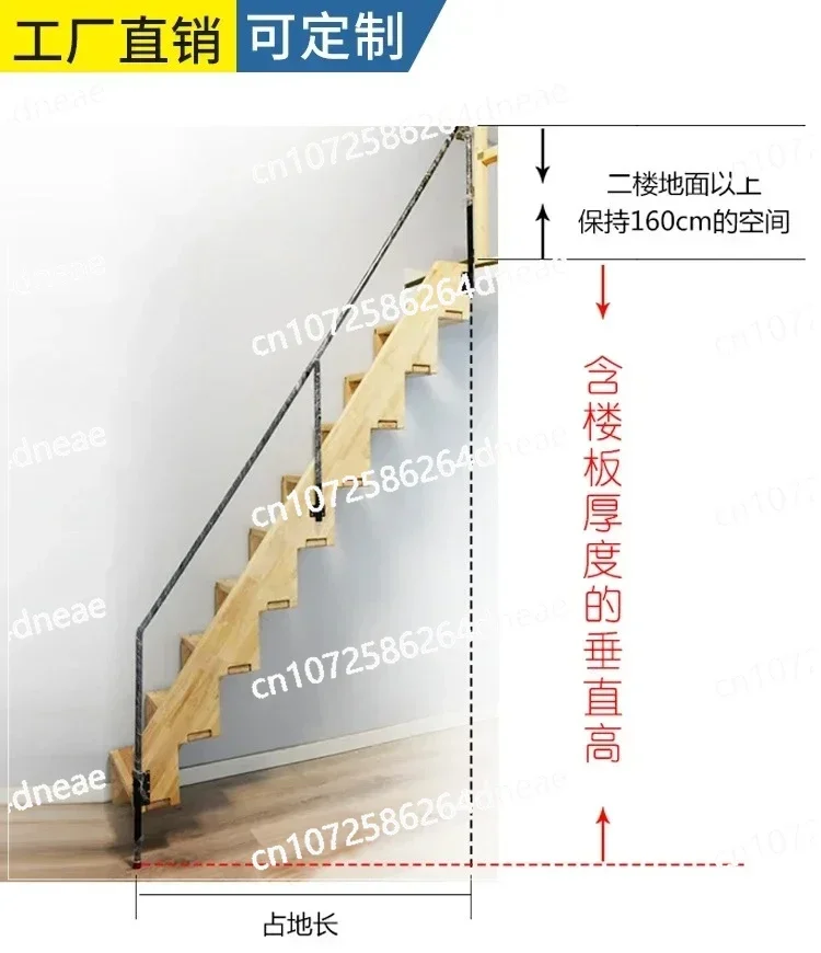

Folding against wall Straight ladder New indoor househ Wall-mounted high-grade telescopic stairs Stretching invisible ladder