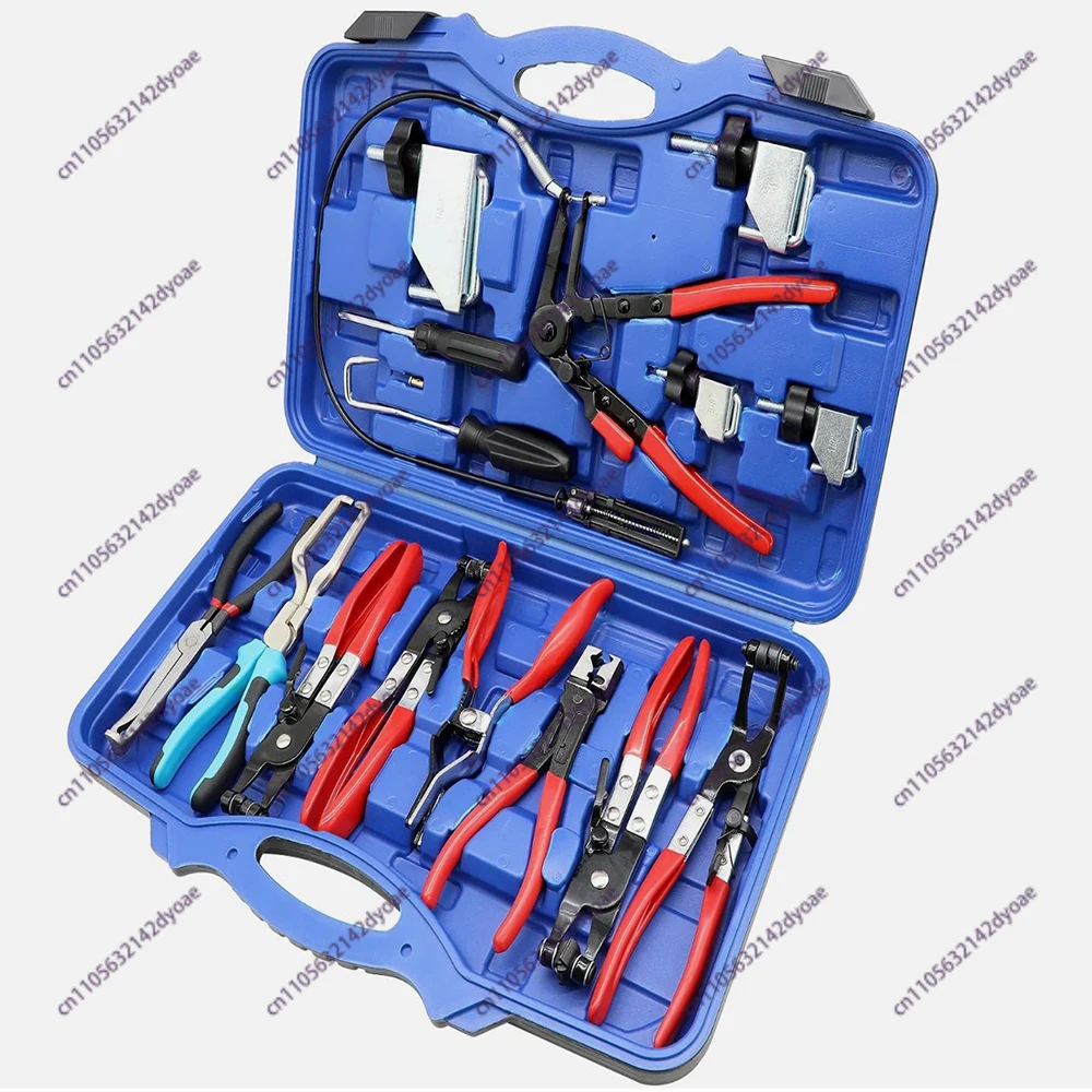 

Набор инструментов для снятия и установки хомутов автомобильных шлангов (радиатор, отопитель, водяные шланги, топливные магистрали) с 2 электрическими плоскогубцами