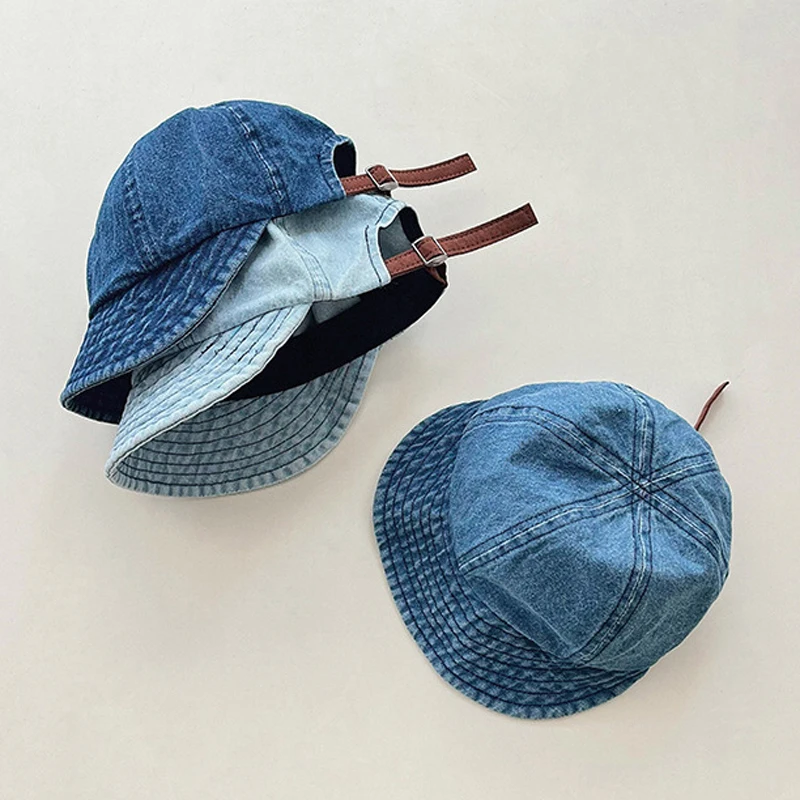 Spring Summer Kids Sun Hats Adjustable Retro Baby Baseball Cap Denim  Children Cap for Girls Boys Accessories Infant Hats 1-4Y